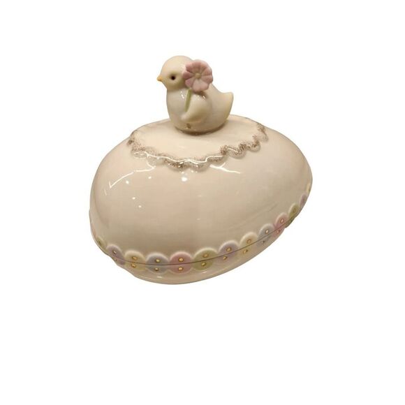 NIB Lenox Chick Covered Candy Dish Easter Sculpture - Picture 1 of 5